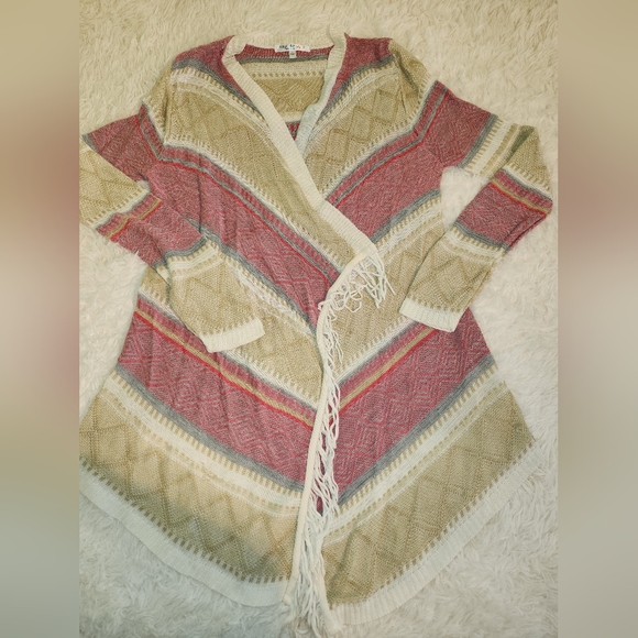 Say What Open Front Cardigan Size Large - Picture 3 of 9